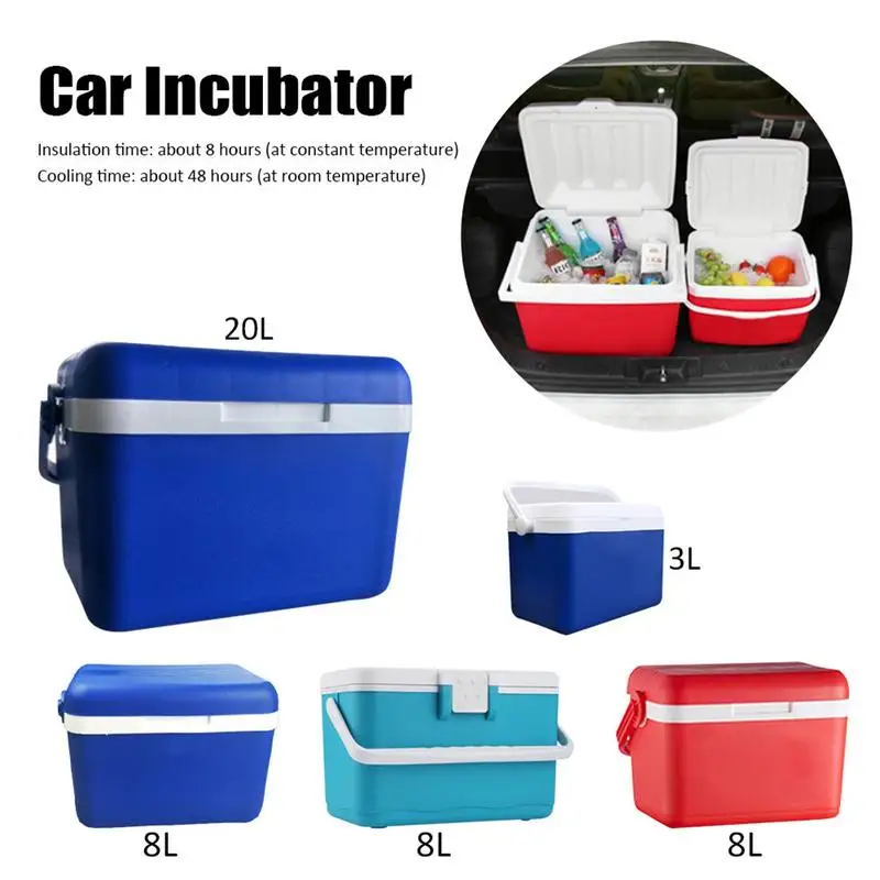 

3L 8L 20L Car Insulation Box Outdoor Car Cooler Box Ice Organizer Medicine Preservation Box Home Barbecue Fishing Box