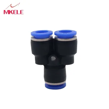 

Free Shipping PY10 pneumatic 10mm Y Union Tube Quick Connecting Plastic One Touch In Fittings Stainless Steel Union Connector