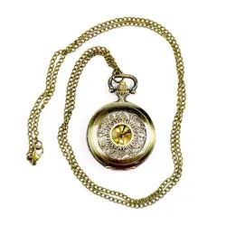 Классические ностальгические Цветочные Полые Модные Ретро маленький лист карманные часы суд для мужчин и женщин античный подарок часы