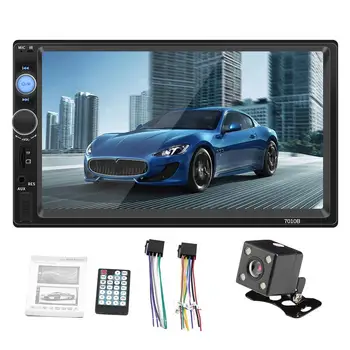 

Bluetooth Car Stereo Radio 2 DIN 7 inch HD MP5 FM Player Touch Screen Connecting Camera Supporting IOS Android System