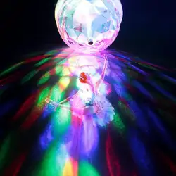 Мини RGB светодио дный повернуть свет этапа USB Авто вращающийся шарик волшебная лампа этапе эффект Портативный кристалл диско DJ вечерние