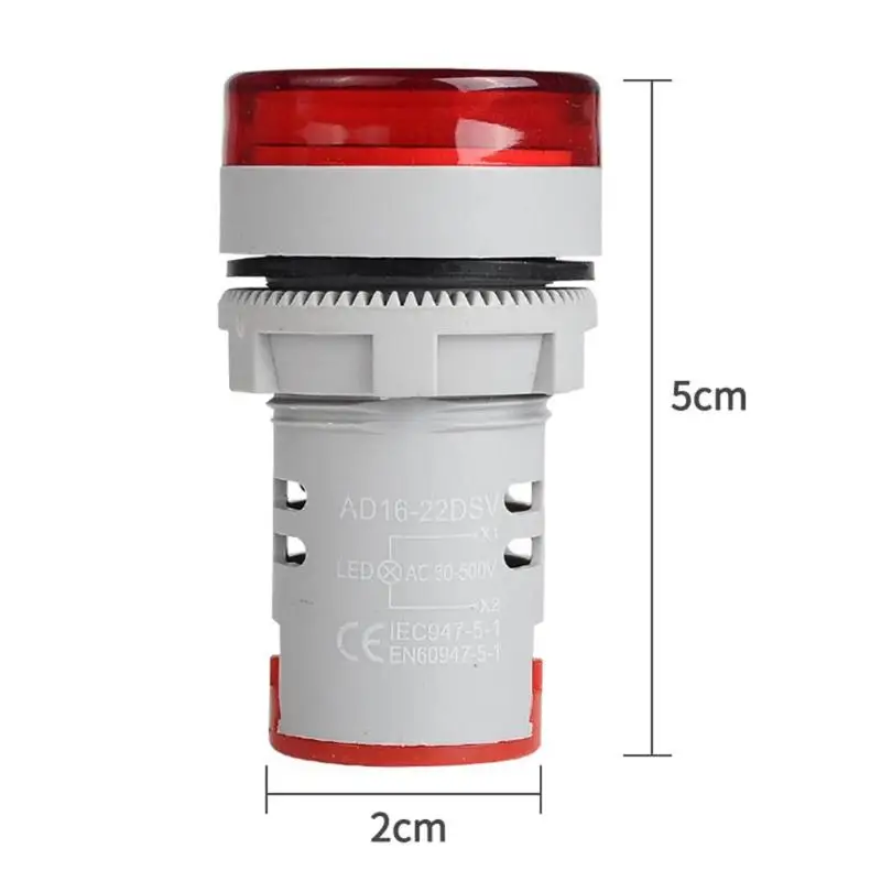 220 В AC круглый светодиодный цифровой дисплей измеритель напряжения Амперметр