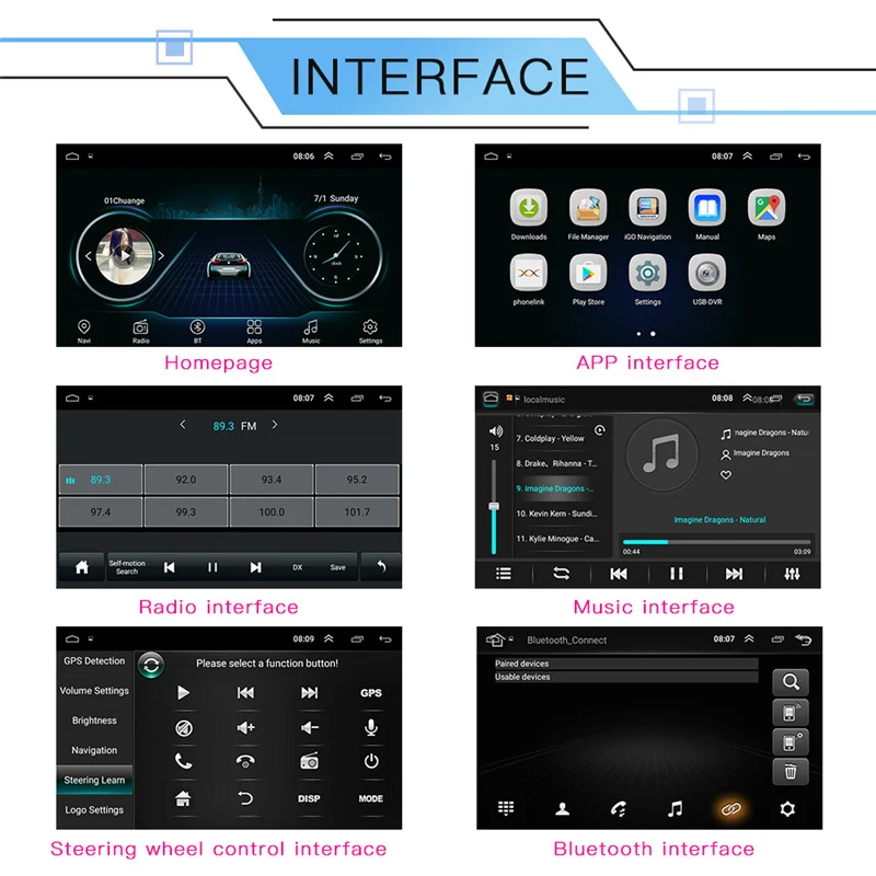Zeepin 7 ''android системы Автомобильный мультимедийный плеер 2 Din AM FM стерео радио