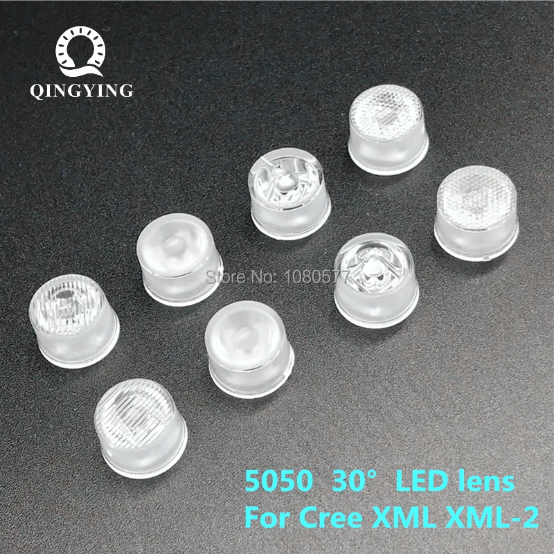 

30pcs 13mm Cree LED lens 30 Degree For 5050 XML XML-L2 Optical Grade PMMA Led Lens Holder Plano Reflector Collimator