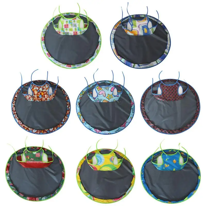 

Baby Feeding Saucer Pad Mat Highchair Cover Anti-dirty Table Pad Waterproof Oxford Cloth Round Folding Feeding Chair Cushion