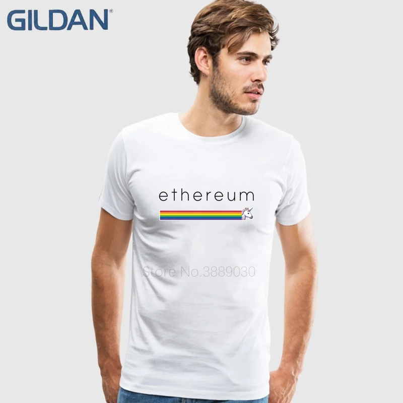 Rainbow Ethereum Symbol T Shirt Men Summer Short Sleeve Thanksgiving Day Custom Big Size Team Tshirt Rainbow Ethereum Symbol T Shirt Men Summer Short Sleeve Thanksgiving Day Custom Big Size Team Tshirt