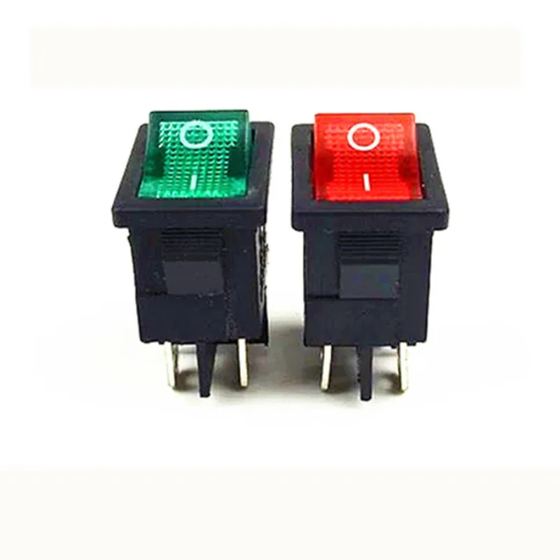 

KCD1 On-Off 4Pin Boat Car Rocker Switch 6A/10A 250V/125V AC Red Green Button Best Price 15X21MM