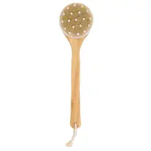 Мягкая щетка для ванной с длинной ручкой и бусинами для массажа кожи тела и удаления омертвевшей кожи