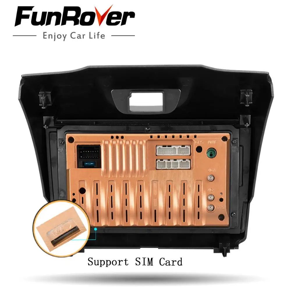 Best Funrover android9.0 2 din car multimedia dvd player for Chevrolet Trailblazer Colorado S10 Isuzu D-max MU-X stereo radio gps DSP 5