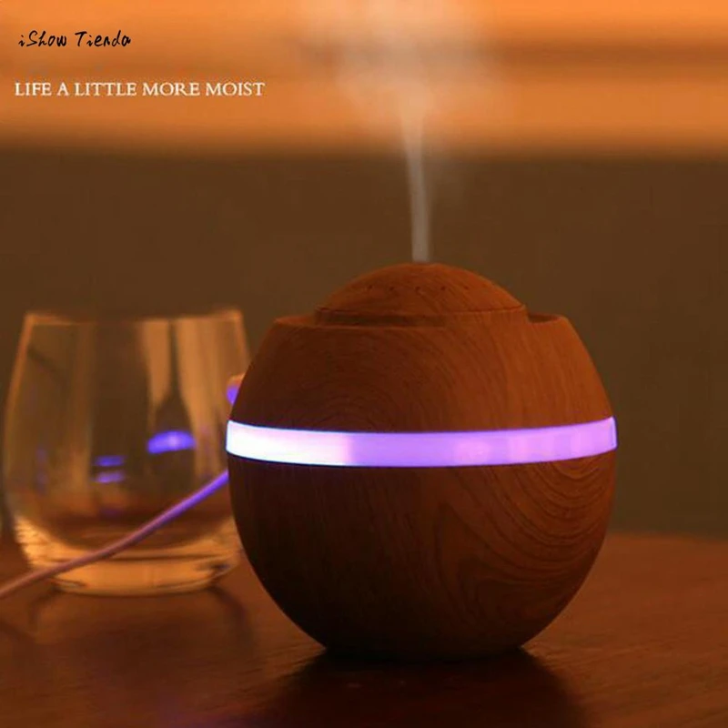  USB Air Aroma Humidifier Ultrasonic Led 7 Color Changing Essential Oil Diffuser Mini Humidifier Car