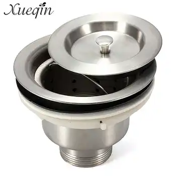 

1Pcs Stainless Steel Kitchen Basin Waste Plug Sink Filter Sink Drain Assembly Waste Strainer And Basket Strainer Stopper Drains