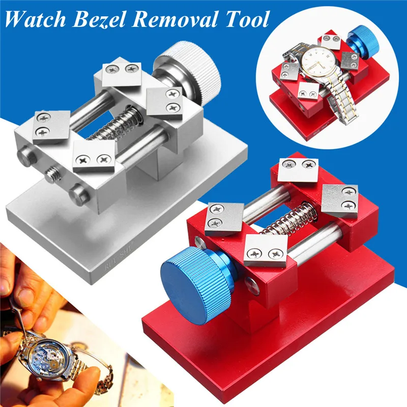 

Silver/Red Watch Bezel Removal Tool Workbench Back Case Opener Tool For Rlx Tudo Max. 45mm Watches Bezel Removal Repair Tool New