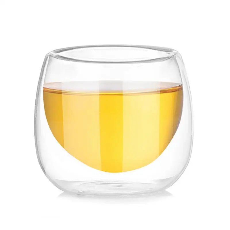 

80ml Double Walls Insulated Cup High Borosilicate Heat Resistant Glass High Grade Innovative Coffee Mug Small Teacup