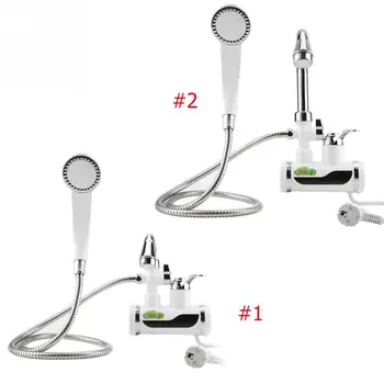 

220V Instant Hot and Cold Water Dispenser Heater Heating Faucet Temperature Display Shower Hot