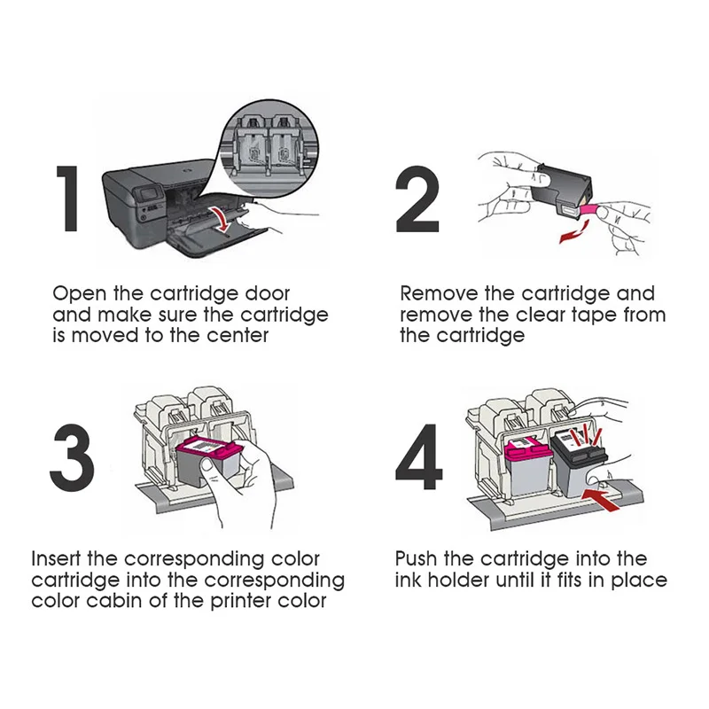 Картридж для принтера HP122XL Deskjet2050 122 2510 3050A 3052A 3054A 3000 3540 1010 1510 2540 1000|Чернильные