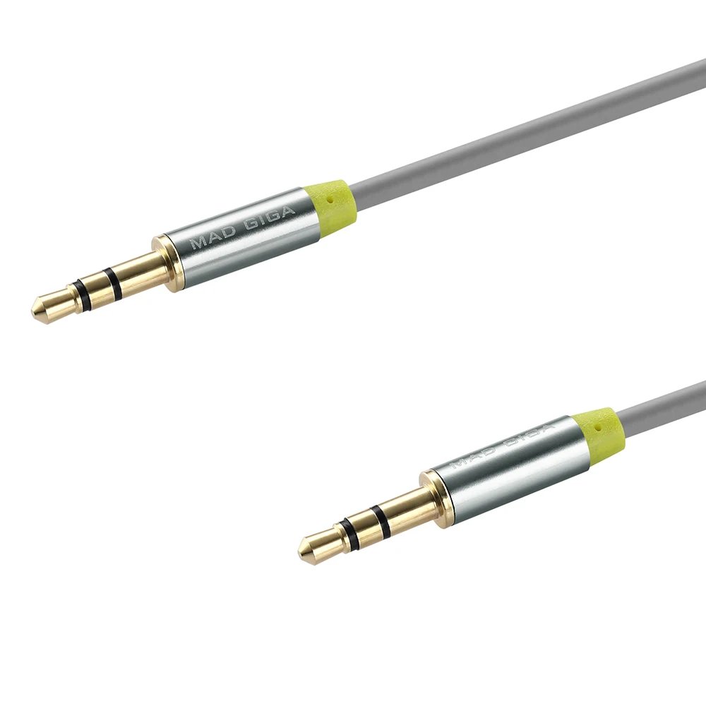 MAD GIGA AUX Cable, Gold Plated 3.5MM Stereo Audio Cable for iPhone, iPad, Laptops, Sony, Samsung Galaxy, Bluetooth Speakers MAD GIGA AUX Cable, Gold Plated 3.5MM Stereo Audio Cable for iPhone, iPad, Laptops, Sony, Samsung Galaxy, Bluetooth Speakers
