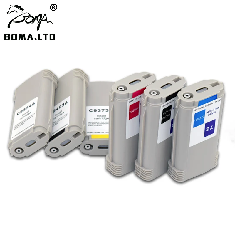 BOMA.LTD Compatible 6 Color Full Ink Cartridge For HP 72 T795 T610 T620