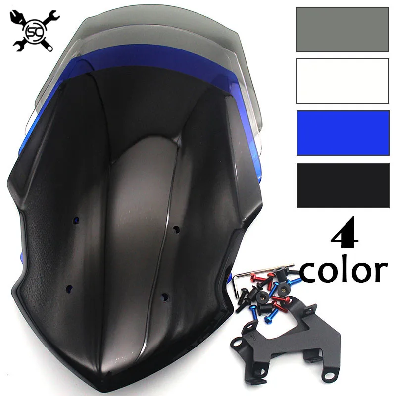Козырёк ветрового стекла мотоцикла для YAMAHA FZ07 MT07 MT 07 2018 2019 18 19|Козырьки от ветра и