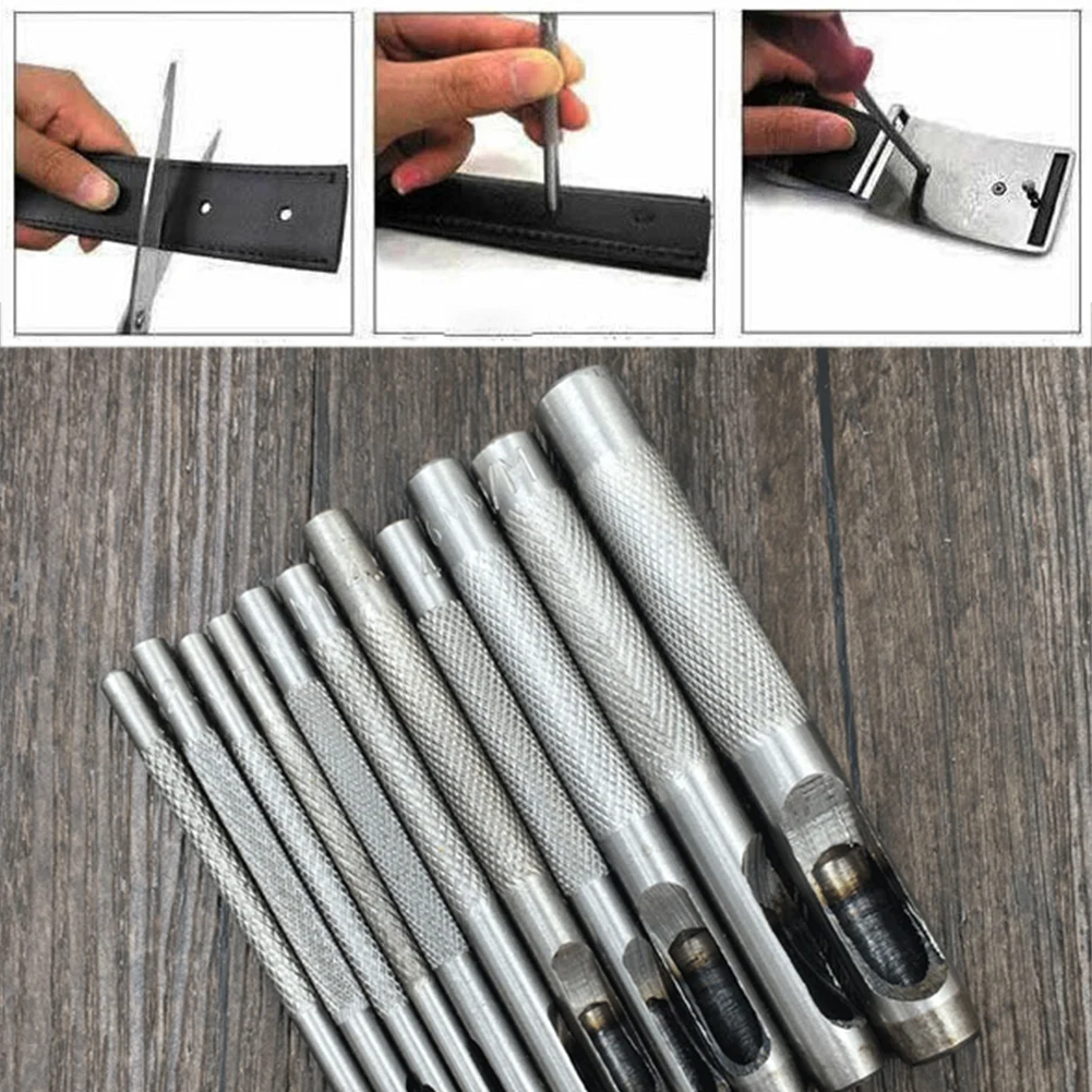 

Hollow Hole Punching Tool Craft Steel Gasket Belt Strap Wood Leather Puncher HOT Selling #25