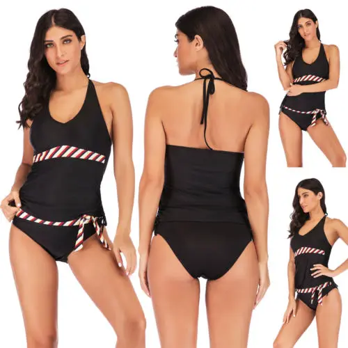 

M-4XL Big Size Women's Clothing Padded Top Beach Swimsuit Swimwear Holiday Plus Size Women Bandage 2Pcs Bikini Set Push-up Plain