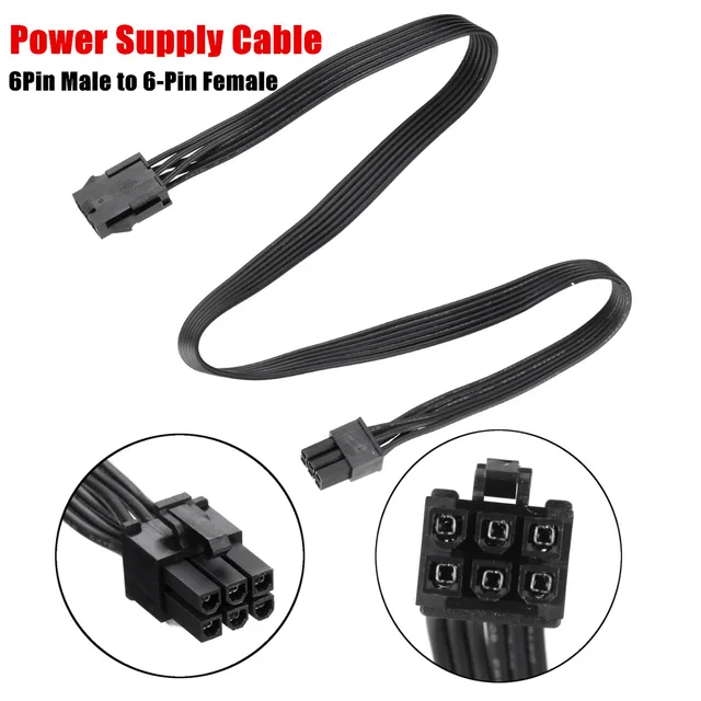 Best Quality S SKYEE 4Pcs 6Pin Male to 6Pin Female 18AWG Graphics Card Computer Power Cable PCI-E GPU Card 50cm Extension Power Supply Cord