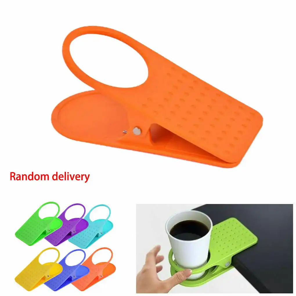 bebidas t/é botella de cerveza taza caf/é platillo dise/ño de clip para oficina en casa Soporte para taza de bebida de Hollihi dise/ño de clip para mesa de cristal de agua