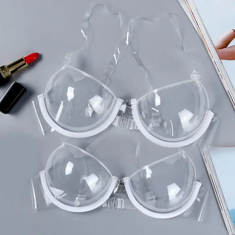 

New Arrival Free Style 3/4 Cup Transparent Clear Push Up Bra Strap Invisible Bra Women Underwire Plastic Disposable Bra Bralette