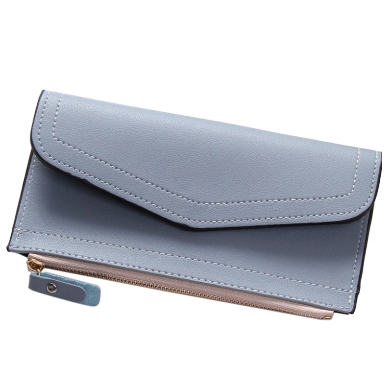 

1 PU leather ladies long section multi-function zipper oil palm bag purse bag size: about 19 * 10 * 1cm
