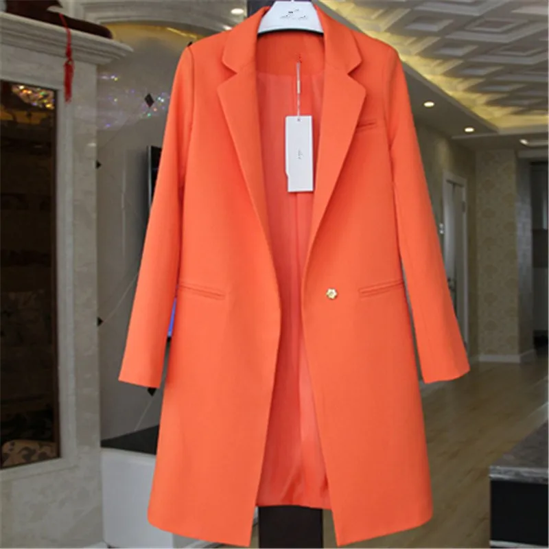 9 Colors 2019 Spring New Office Lady Solid Small Suit Casual Women Korean Long Sleeve Thin Loose Coat Female Business Blazers