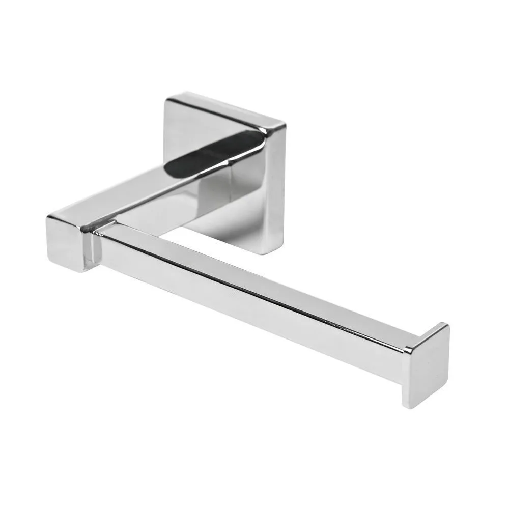 

Practical Chrome Square Bathroom Toilet Roll Holder. Wall Mounted Toilet Roll