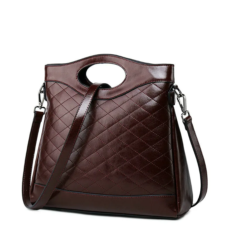 

Kajie 2019 Luxury Handbags Women Diamond Lattice 100% Genuine Leather Casual Tote Bags Designer Soft Cow Shoulder Bag