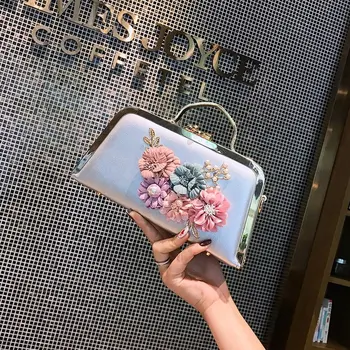 

Casual Women Velvet High Quality Diamond Flower Handbag Luxury Crystal Evening Bag Wedding Party Shoulder Clutch Messenger Purse