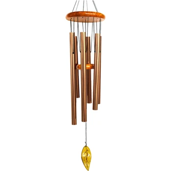 

1PC Metal Hanging 6 Tube Creative High-end Hanging Decoration Wind Chime Aluminum Pendant for Retaurant Worship Room Door