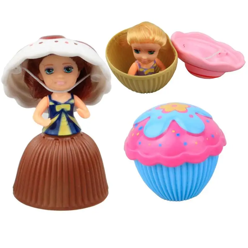 3pcs Mini Cupcake Princess Surprise Cupcake Cute Magic Princess Doll