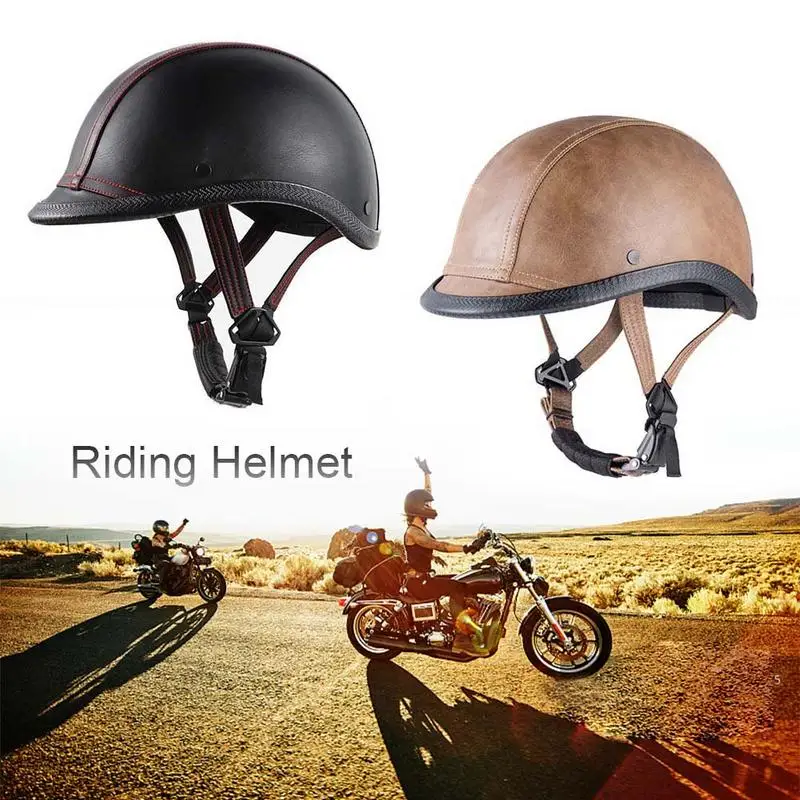 Synthetic Leather Vintage Motorbike Helmet Car Accessories SOA Inspired
