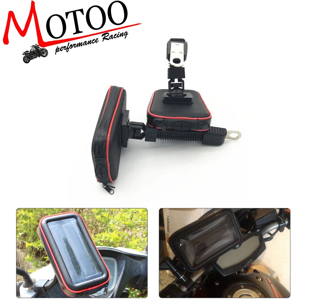 

Bicycle Motorcycle Holder with Waterproof Case Bag Handlebar Mount For IPhone Samsung Note3/4/5 GPS Phone Holders Stand