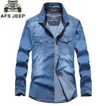 M~ 4XL Подростковая весенне-осенняя одежда синего цвета для мужчин джинсовая рубашка брендовая одежда облегающая мужская одежда модные рубашки с длинными рукавами