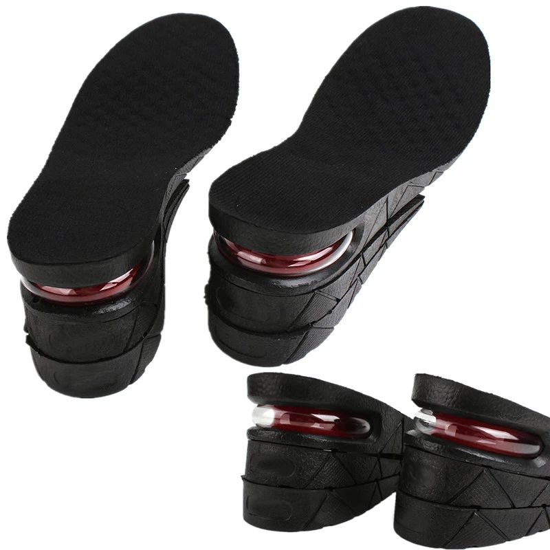 

27.2x6.5cm Men's Invisible Heightening Air Cushions Half Heel Insert Increase Sneakers Shoes Insoles 3 Layer Heighten Shoe Pads