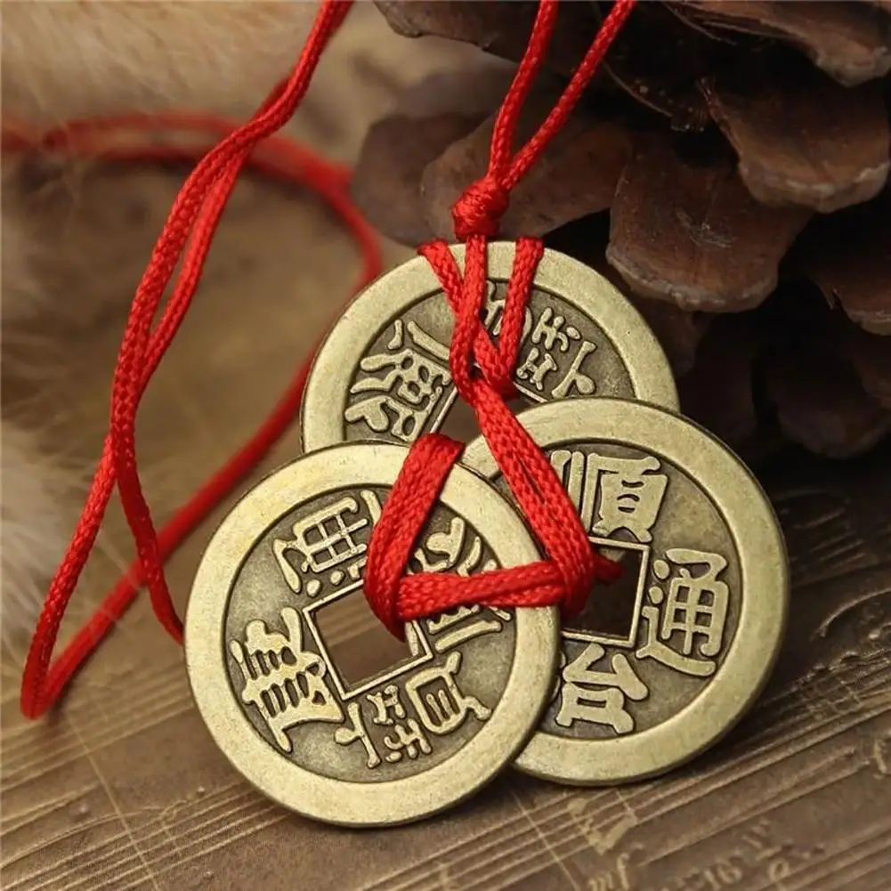 

Chinese Lucky Coins Ancient Good Luck Feng Shui Pendant Fortune Money Ladies Necklace Gift Jewellry Colares
