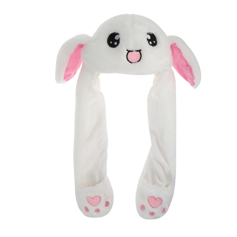 

Creative Rabbit Hat Airbag Cap Stuffed Toy with Movable Ear