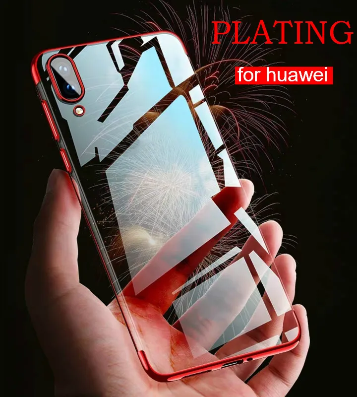 

Clear Plating Case For Huawei Y5 Y6 Y7 Pro Y9 P Smart Plus 2019 P30 P20 Pro Honor 10i 20i 8X 9 Lite 8C 8A 8S Silicone Case Cover
