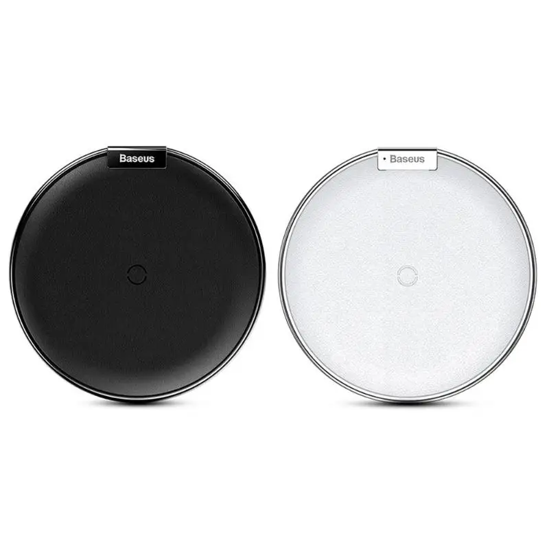 

Baseus Leather Zinc Alloy Wireless Charger Smart Power Off Desktop Charging Pad with Micro USB Charging Cable for Mobile Phone