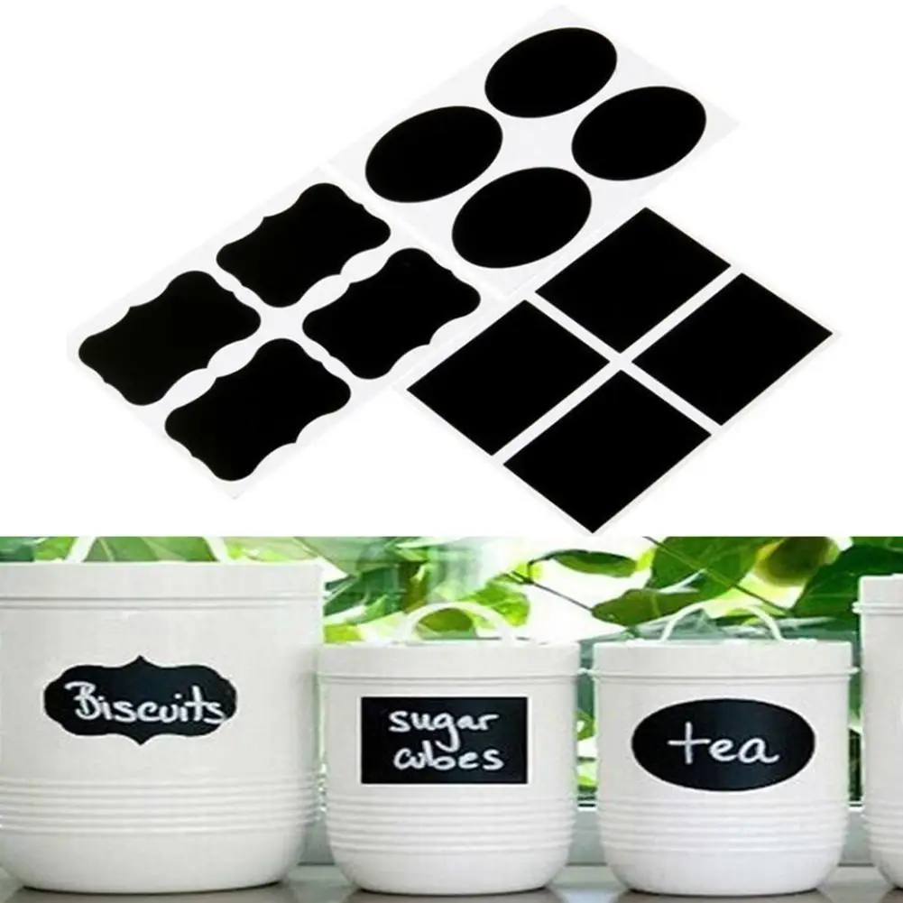 

Adeeing Black Stickers for Kitchen Can Bottle Jar Tag Wall Home Decor