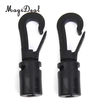 

MagiDeal 2Pcs PVC Black Marine S-shaped Bungee Hooks Cord Snaps for Fishing Inflatable Boat Kayak Canoe Dinghy Yacht Accessories