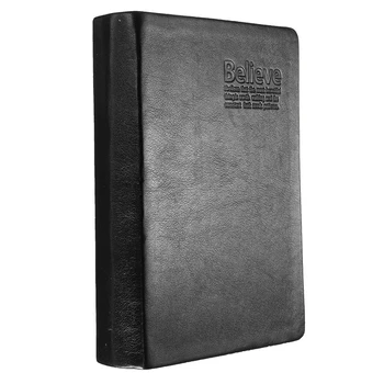 

Book From Bloc Notes Memo Paper Notebook Agenda Black PU Leather Journal