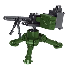 4 шт. Вторая мировая война Немецкая армия военные маленькие частицы строительные блоки части оружия головоломки игрушки для детей подарок на день рождения