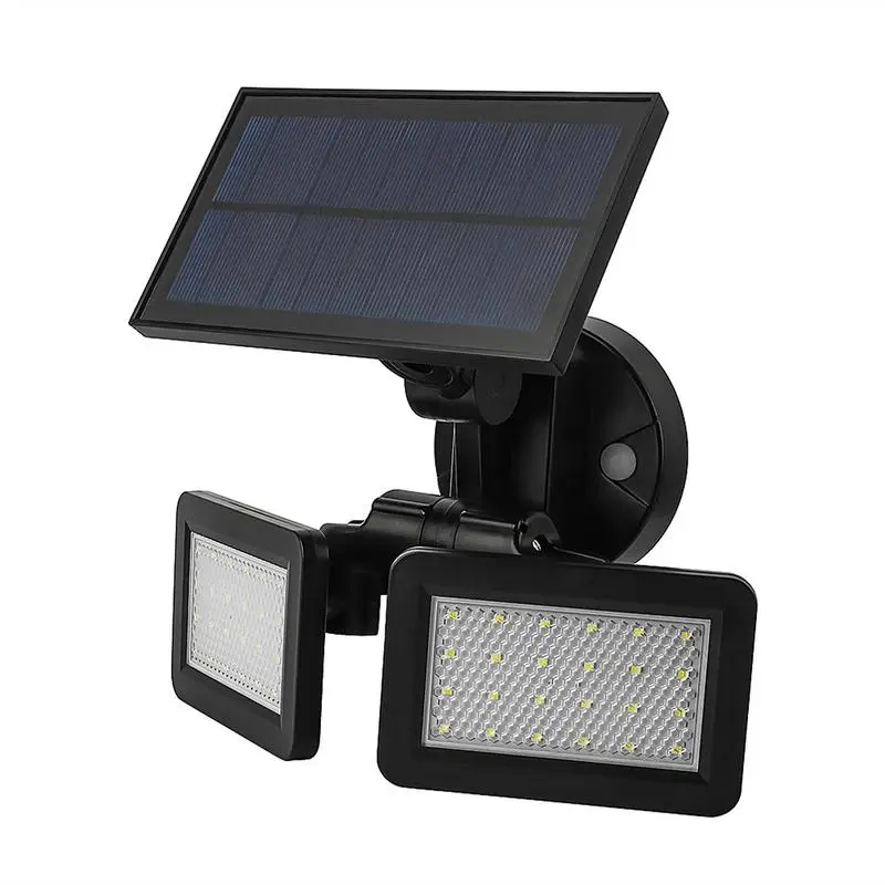 

New Solar Double-head Microwave Radar Sensing LED Wall Light LED Outdoor Waterproof Street Yard Path Home Garden Security Lamp