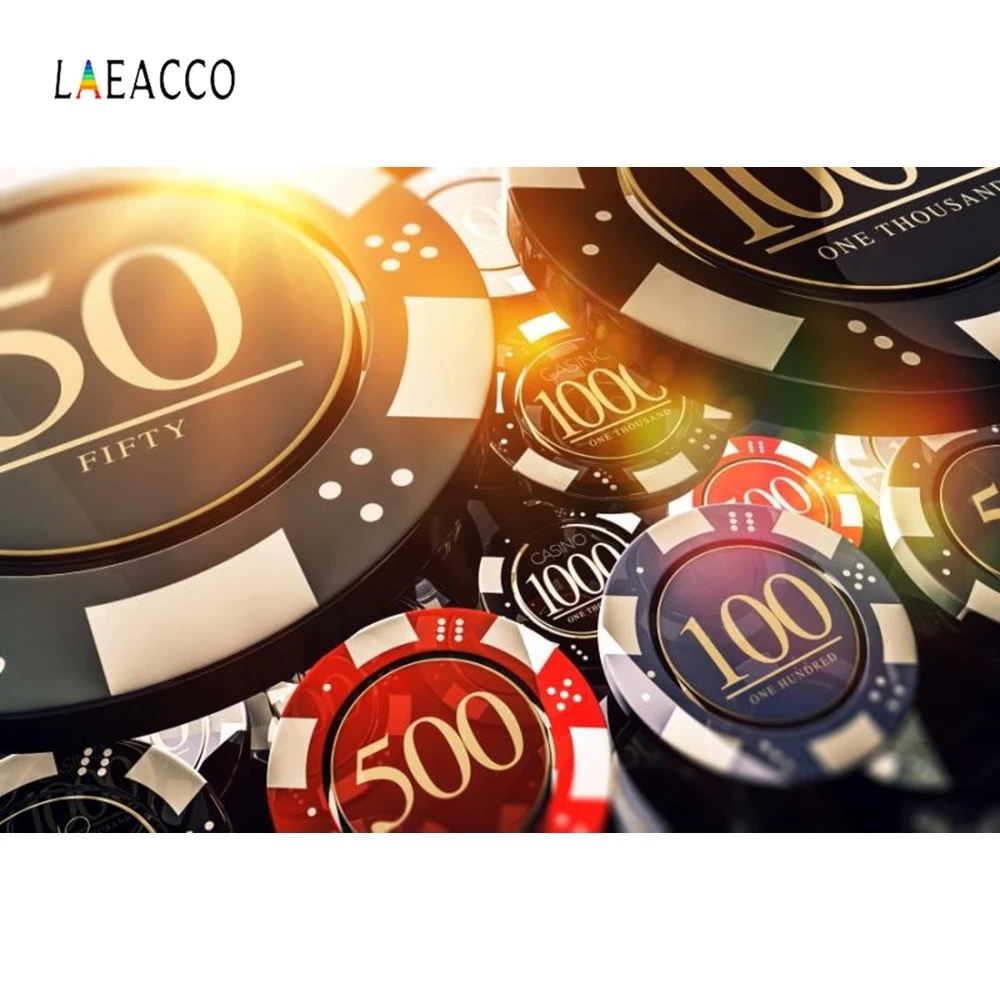 

Laeacco Las Vegas Shiny Chips Casino Entertainment Backdrop Photography Background Photographic Backdrops For Photo Studio