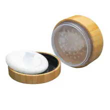 30 мл пустой чехол для пудры деревянный косметический чехол для пудры держатель для макияжа с крышками и пуховкой для пудры