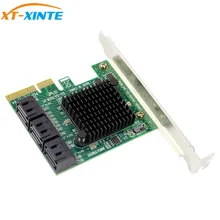 PCI-E PCI Express до 6 Порты SATA3.0 SATA 3 III 6 Гбит/с контроллер платы расширения адаптер w Низкий кронштейн для SSD HDD ОПЗ
